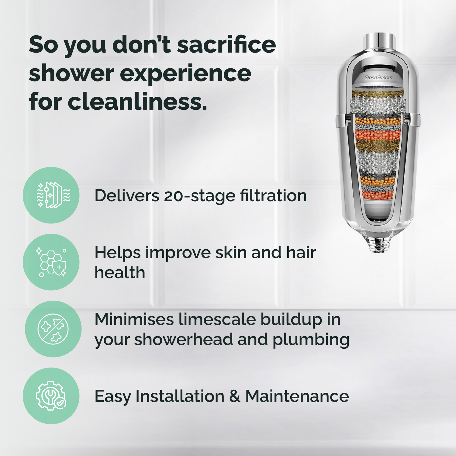 Advanced Hard Water shower filter