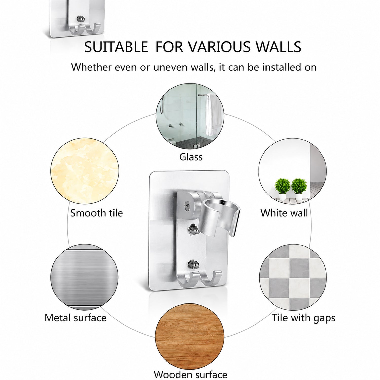 Sticky Wall Mount for Hand Shower Heads