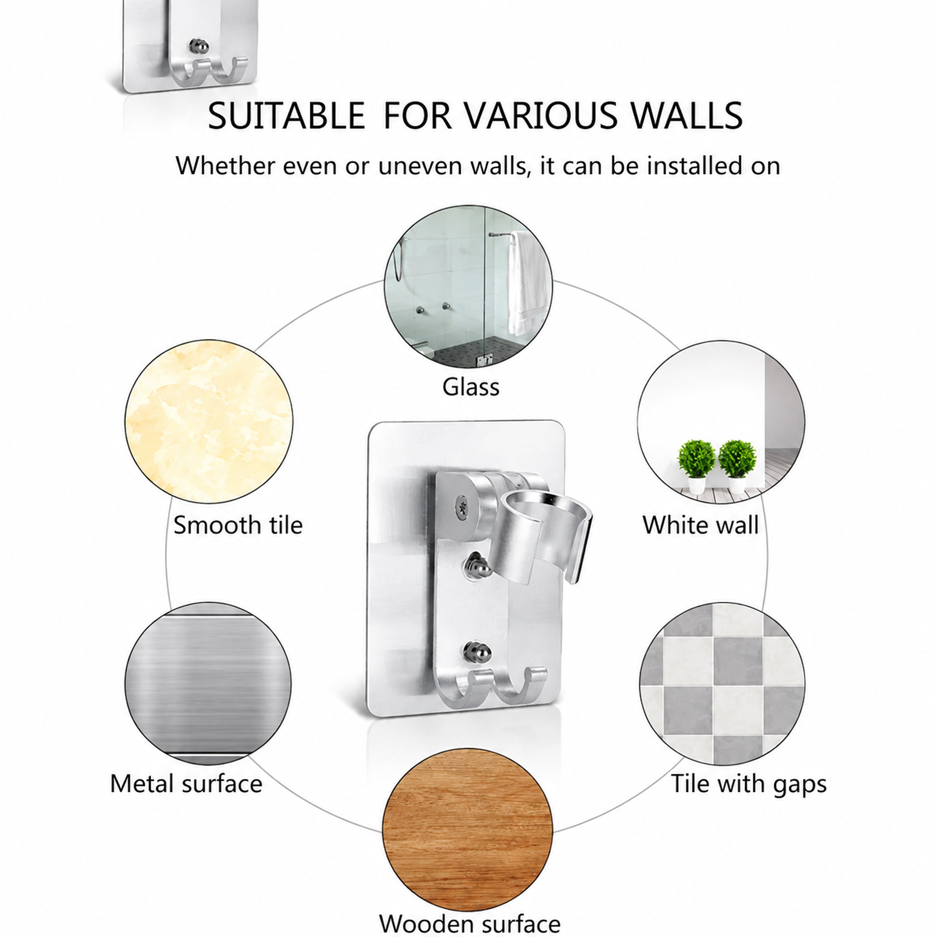 Sticky Wall Mount for Hand Shower Heads