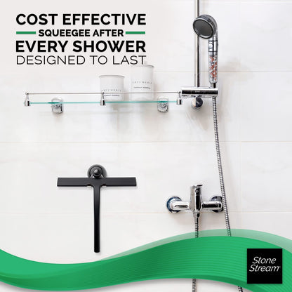 Shower Screen Cleaner Squeegee - Matte Black