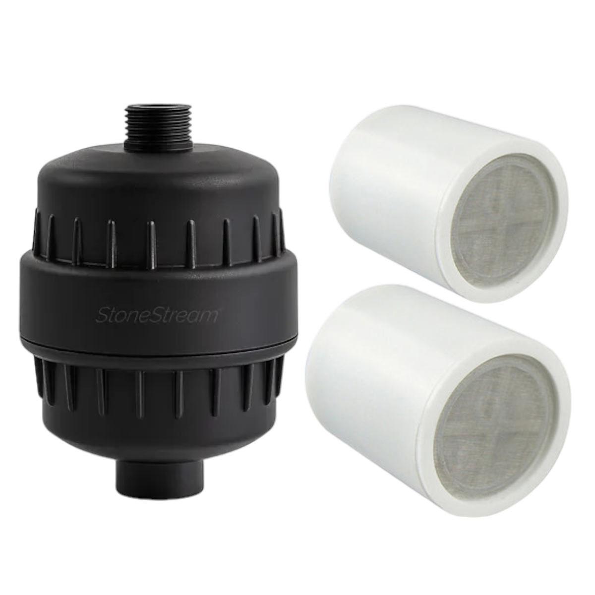 Black Shower Water Filter with Refill Cartridges