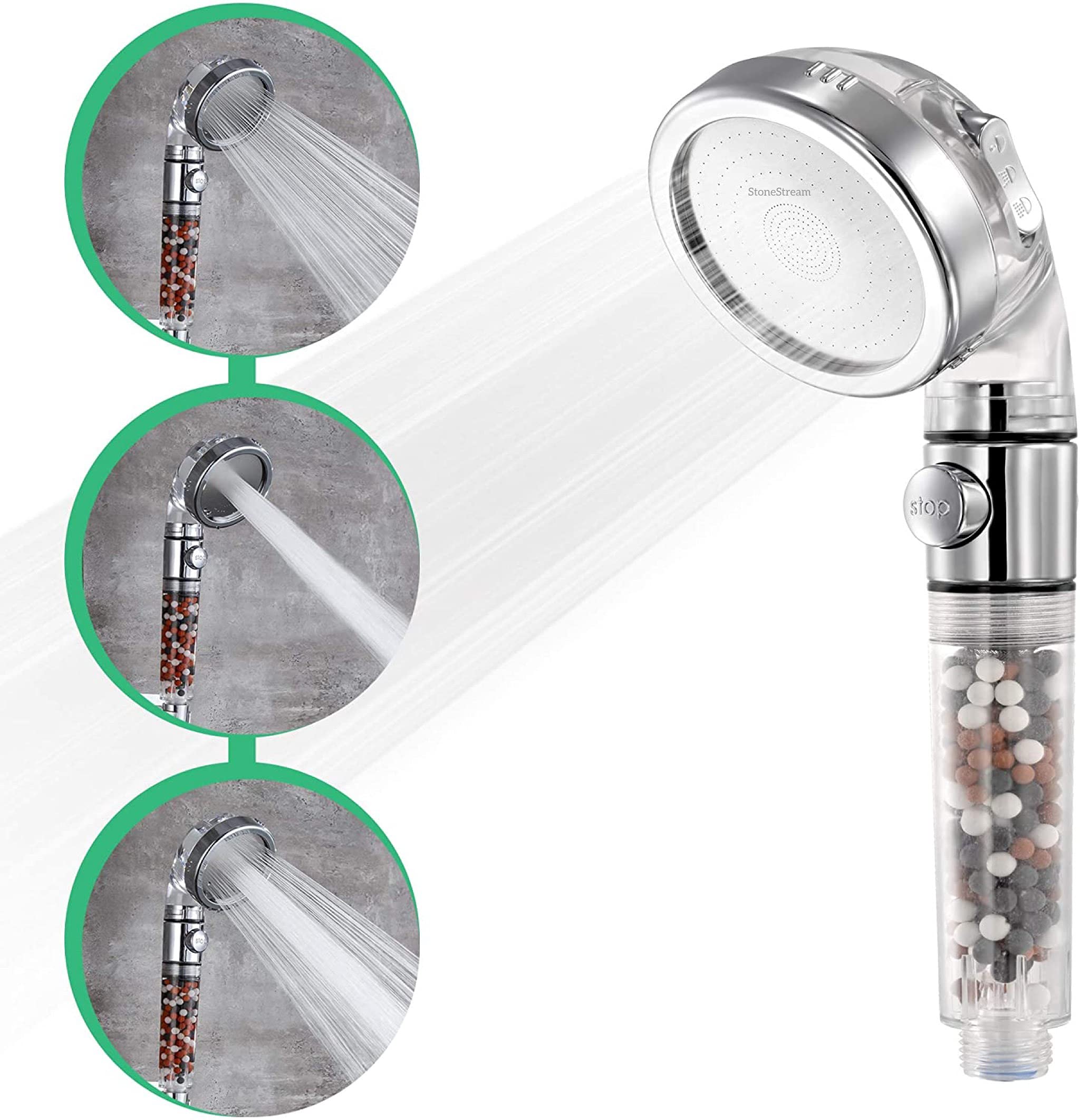 Energy-efficient eco shower head with water-saving technology