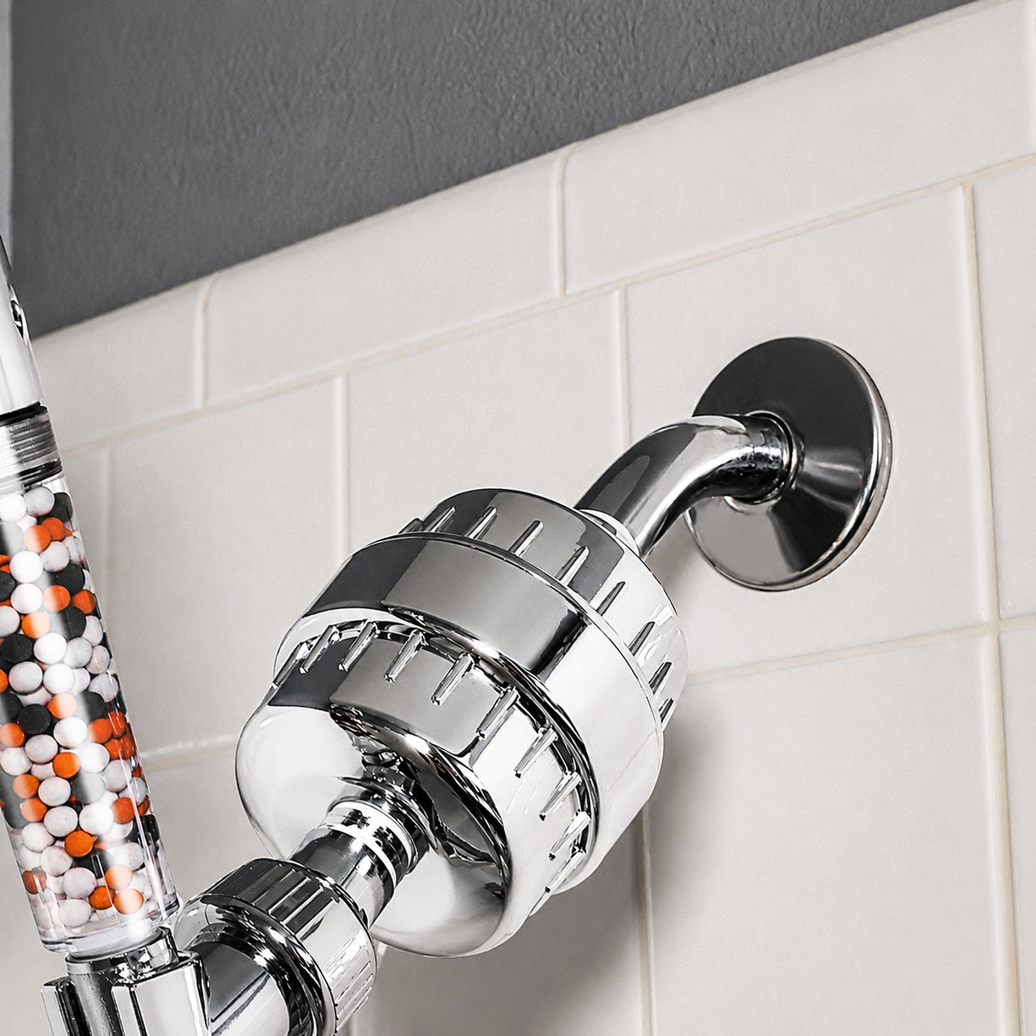 Shower Head Arm for Wall-Mount Shower - Chrome (1/2 inch thread)