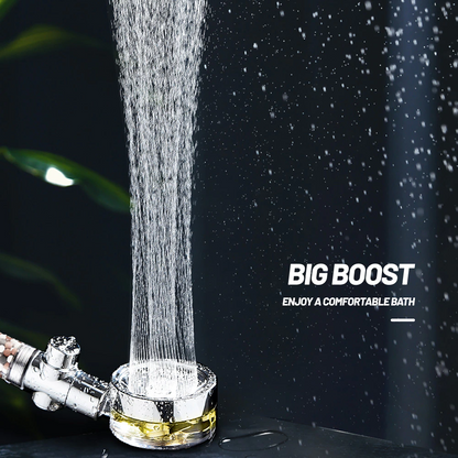 Water-saving 360-degree rotating spa shower head