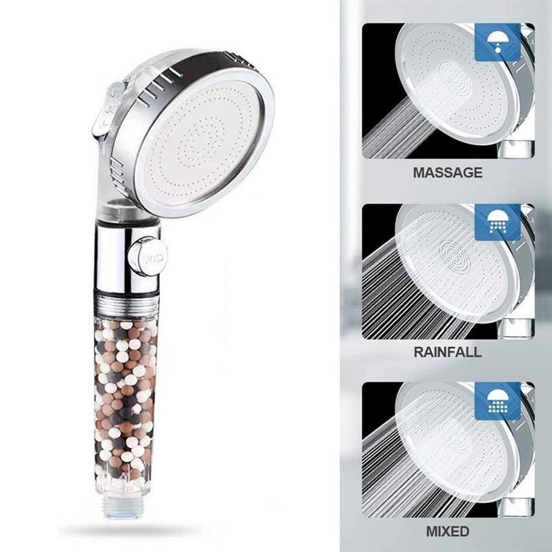 Ionic Filtration Shower Head with Mineral Stones